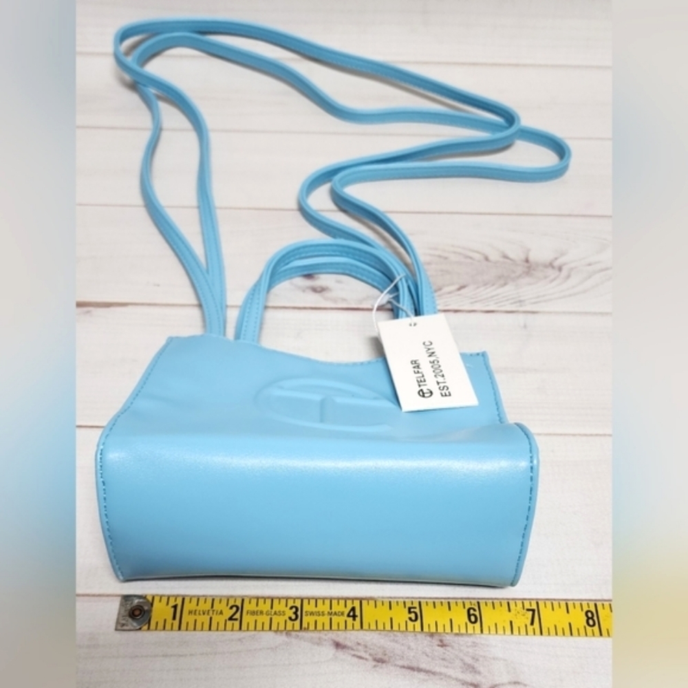 NWT Faux Luxury Vegan Leather Small Crossbody Shopping Bag - Picture 13 of 15